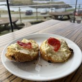 Golden homemade scones