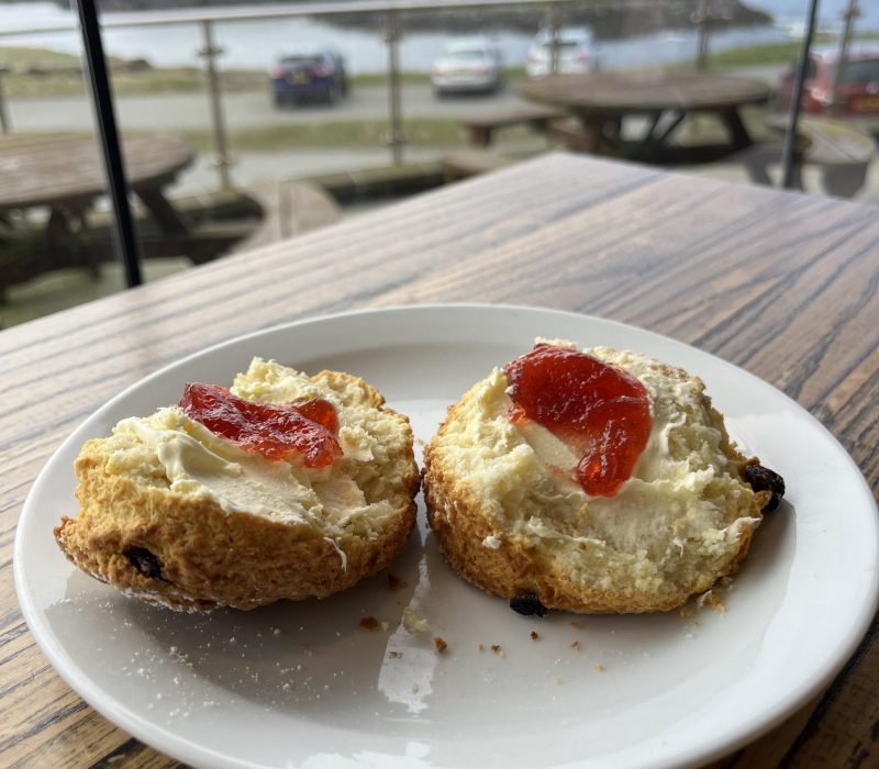 Golden homemade scones